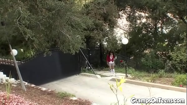 Gorgeous teen college girl banged by an older man